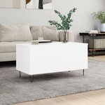 vidaXL Table basse Blanc 90x44 5x45 cm Bois d'ingénierie
