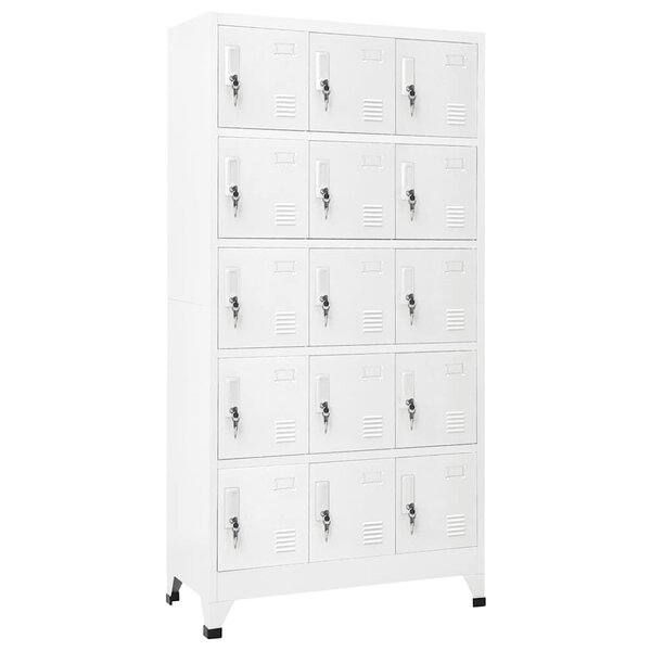 vidaXL Armoire à casiers Gris clair 90x40x180 cm Acier