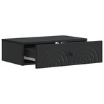 vidaXL Table d'appoint murale Noir 59 x 34 5 x 17 cm Bois d'ingénierie