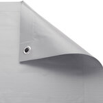 Tectake Brise vue PVC pour balcon, version 1 - gris