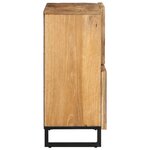 vidaXL Buffet 80x34x75 cm bois de manguier massif brut
