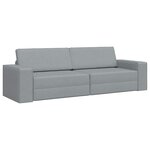vidaXL Canapé-lit Gris clair 245 x 78 x 77 cm tissu