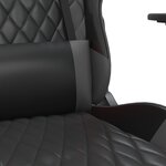 vidaXL Chaise de jeu de massage Noir et gris Similicuir