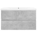 vidaXL Armoire d'évier et lavabo intégré Gris béton Bois d'ingénierie