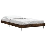 vidaXL Cadre de lit sans matelas chêne fumé 100x200 cm bois ingénierie