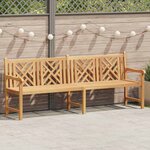 vidaXL Banc de jardin Marron 228 x 60 x 90 cm Bois de teck solide