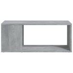 vidaXL Meuble TV Gris béton 80x24x32 cm Bois d'ingénierie