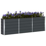 vidaXL Jardinière Anthracite 160 x 40 x 75 cm Acier