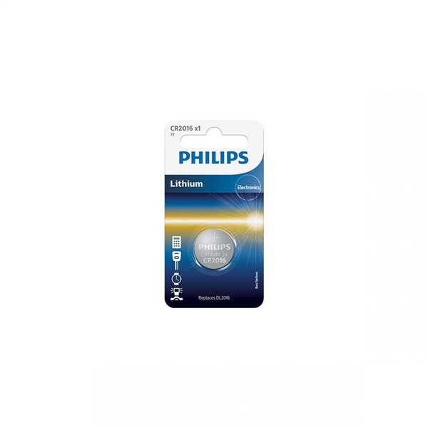 Button batteries Philips CR2016/01B (Li-Ion) PHILIPS