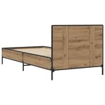 vidaXL Cadre de lit avec tête de lit Chêne artisanal 80 x 200 cm