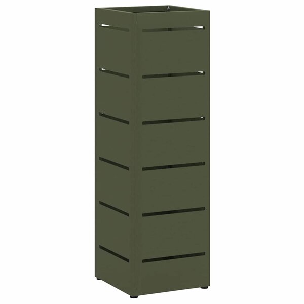 vidaXL Porte-parapluie Olive 15 5 x 15 5 x 49 cm Métal