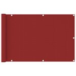 vidaXL Écran de balcon Rouge 90x400 cm PEHD