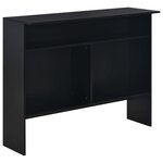 vidaXL Table de bar avec 2 dessus de table Noir 130 x 40 x 120 cm