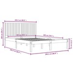 vidaXL Cadre de lit sans matelas blanc 200x200 cm bois massif de pin