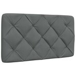 vidaXL Cadre de lit avec LED sans matelas gris foncé 90x190 cm tissu