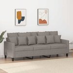 vidaXL Canapé à 3 places Taupe 180 cm Tissu