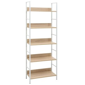 vidaXL Bibliothèque à 5 niveaux chêne 60x27 6x158 5 cm bois ingénierie