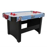 Air hockey teenager - table de air-hockey avec système d'air pulsé 6-8w - 142 x 72 x 81 cm - bleu/noir