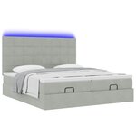 VidaXL Cadre de lit ottoman et matelas gris clair 180x200cm velours