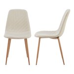 Lot de 4 chaises de salle à manger 88 x 44 x 55 cm moderne design robuste beige 03_0009839