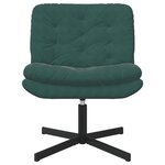 vidaXL Fauteuil relaxant pivotant Vert foncé 63 x 75 x 76 cm Velours