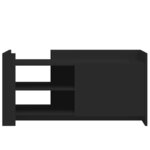 vidaXL Table basse noir 100x50x50 cm bois d'ingénierie