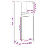 vidaXL Buffet avec LED noir 38x34x100 cm bois d'ingénierie