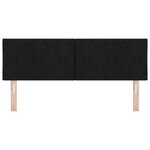 vidaXL Tête de Lit Design En Blocs De Diamant Noire 160 cm Tissu