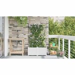 vidaXL Pots de jardin Blanc 80 x 40 x 142 cm Acier