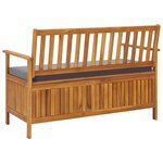 vidaXL Banc de rangement de jardin 120 cm Bois d'acacia solide