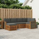 vidaXL Ensemble de canapé d'angle 5 Pièces Naturel et Anthracite