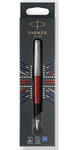 PARKER Jotter stylo plume, rouge Kensington, plume moyenne, attributs chromés