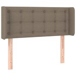 vidaXL Tête de lit avec oreilles Taupe 83x16x78/88 cm Tissu