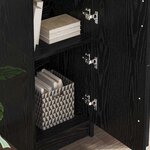 vidaXL Bureau avec rangement 2 Pièces Chêne noir Bois d'ingénierie