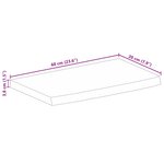 vidaXL Dessus de table 60x20x3 8 cm bord vif bois massif manguier brut