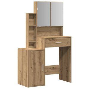 vidaXL Table de Toilette avec tiroir Chêne artisanal 80 x 35 x 132 cm