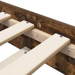 vidaXL Cadre de lit Chêne fumé 80 x 200 cm Bois d'ingénierie