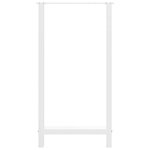 vidaXL Pieds de table de bar Blanc 2 pièces 60 x (110-111) cm Acier