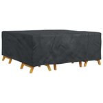 vidaXL Housse pour mobilier d'extérieur Noir 200 x 190 x 85 cm 600D