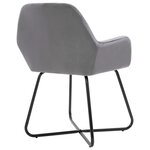 vidaXL Chaises à manger lot de 6 gris velours