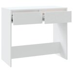 vidaXL Table console Blanc 89x41x76 5 cm Acier
