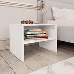 vidaXL Tables de chevet 2 Pièces Blanc 40x30x30 cm Bois d'ingénierie