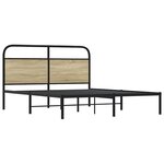 vidaXL Cadre de lit sans matelas 160x200 cm chêne sonoma