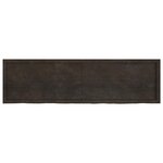 vidaXL Dessus de table marron foncé bois chêne massif traité