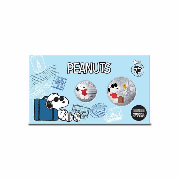 Snoopy - Cartelette duo 50€ et 10€ Argent