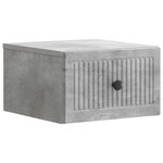 vidaXL Cabinet de chevet mural Gris béton 33 x 34 5 x 20 cm