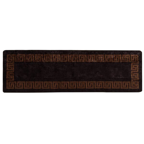 vidaXL Coureur de Tapis MARSA Noir 80 x 250 cm Polyester et PVC