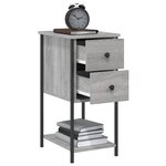 vidaXL Tables de chevet 2 Pièces sonoma gris 32x42x70cm bois d'ingénierie