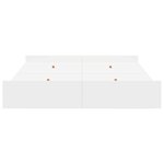 vidaXL Cadre de lit avec rangement avec tête de lit Blanc 160 x 200 cm