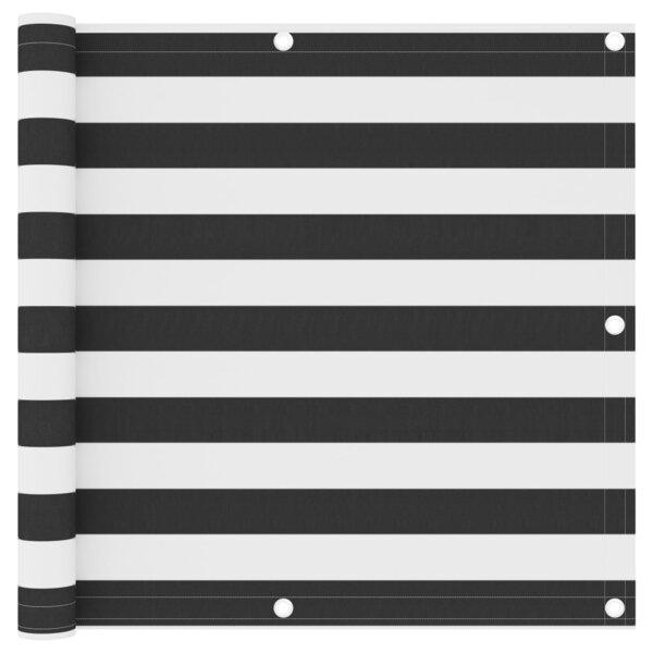 vidaXL Écran de balcon Anthracite et blanc 90x600 cm Tissu Oxford